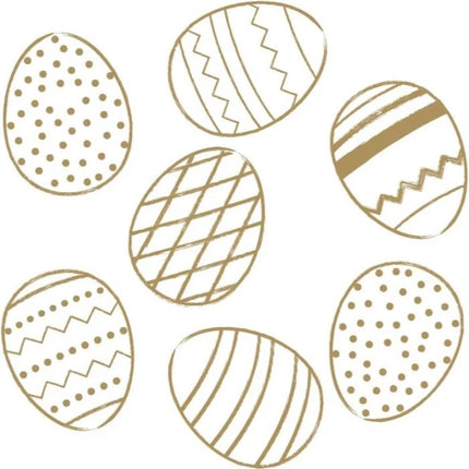 Duni Servetten Golden Eggs 33x33 cm