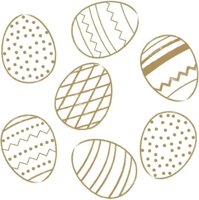 Duni Servetten Golden Eggs 33x33 cm