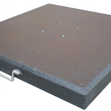 Parasolvoet 90kg voor zweefparasol Kos/Granada/Rhodos, boorgaten 13,5cm diagonaal