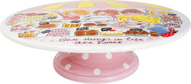 Blond Amsterdam Even Bijkletsen Taartplateau - streep cakeplate