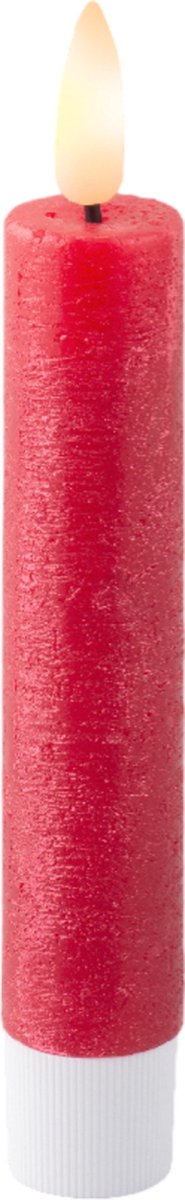 Lumineo LED dinerkaars wax - 2,2xh.14,5cm - rood