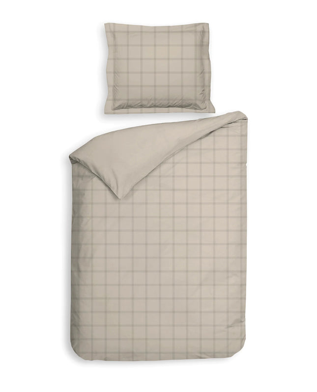Heckettlane Dekbedovertrek Diamante, satijn 140x200/220 cm, Mojave Sand