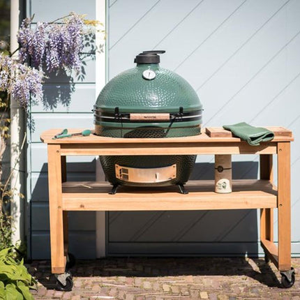Big Green Egg XLarge Kamado BBQ Groen met IntEGGrated Nest & Zijtafels