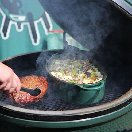 Big Green Egg XLarge Kamado BBQ Groen met IntEGGrated Nest & Zijtafels