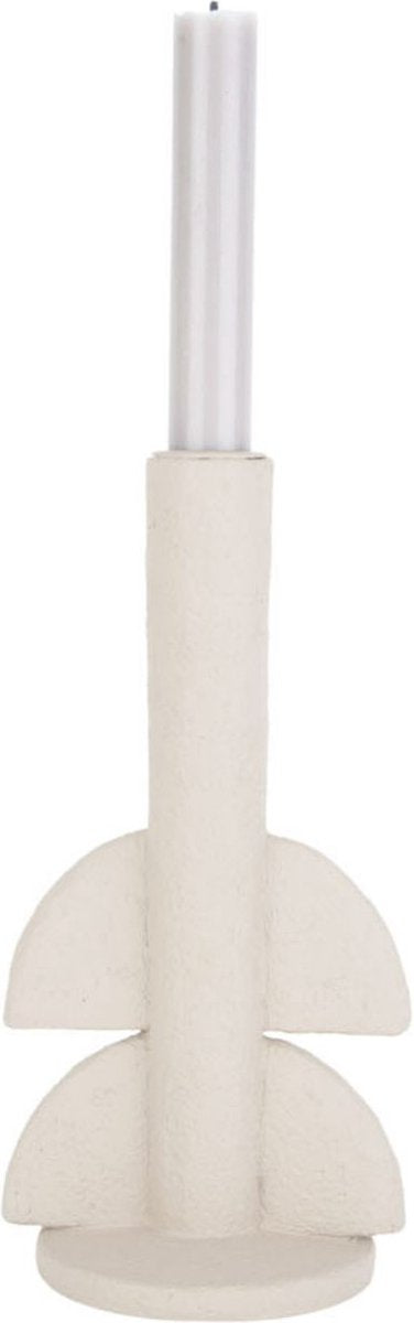 Present Time Candle holder Half Bubble polyresin - ivory