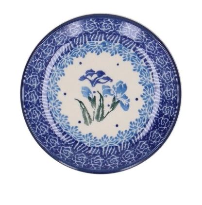 Bunzlau Castle Teabag Dish Round - VGM Irises
