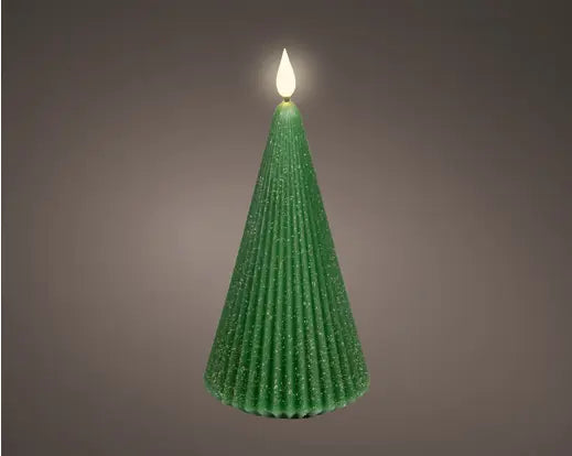 LED kaars voor binnen - Ø8,5 x H19 cm - Groen
