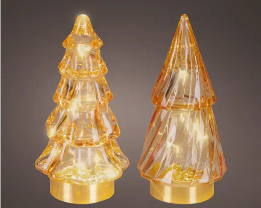 Micro LED Boom voor binnen - 6 x H12,8 cm -  Amber/warm wit