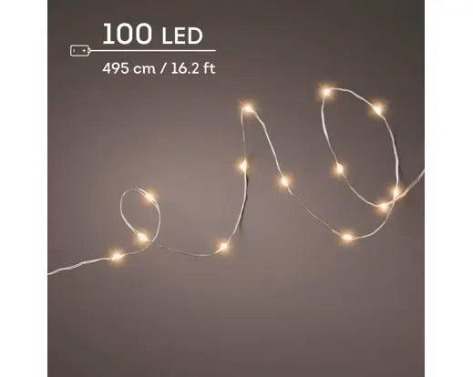 Micro LED Stringlights voor binnen - 495cm - 100 lamps - klassiek warm