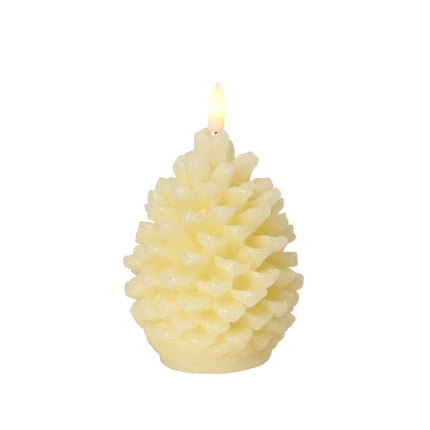 Lumineo LED kaars wax - 8,5xh.13,1cm - creme