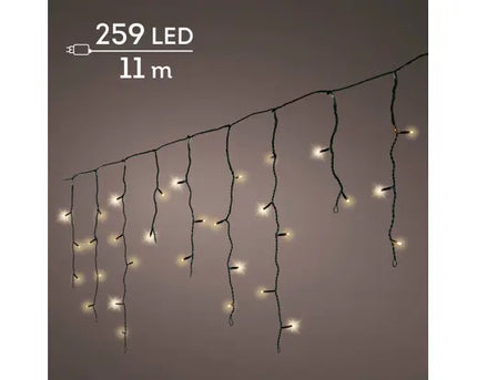 LED Icicle Lights voor binnen en buiten - 1100cm - 259 lamps - Soft Gold