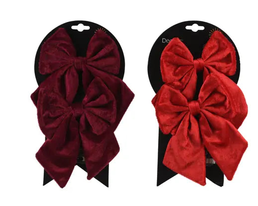 2x Strik polyester- 14 x 17 cm - Rood