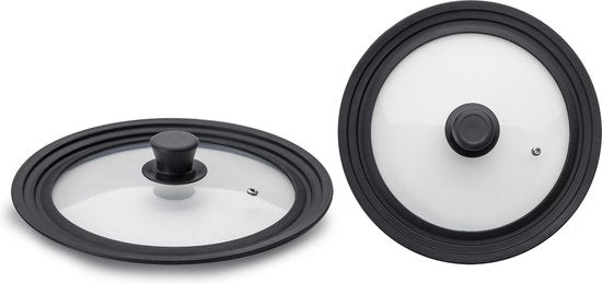 Ibili Glazen Deksel met Siliconen Rand 24-26-28 cm