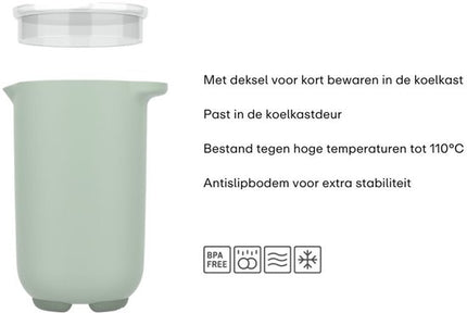 Mepal Chef It Mixbeker met deksel 1000 ml - nordic sage