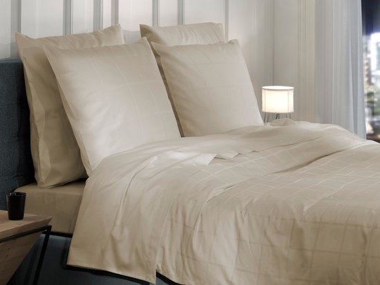 Heckettlane Dekbedovertrek Diamante, satijn 140x200/220 cm, Mojave Sand