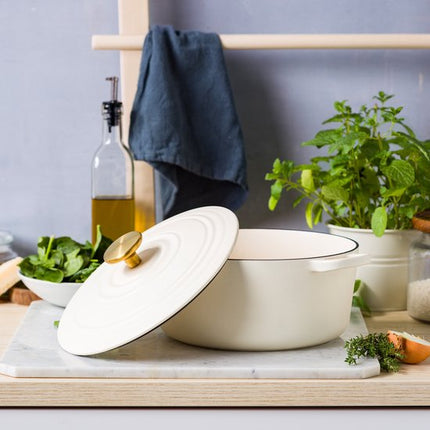 BK Bourgogne Braadpan 24 cm - Cream White