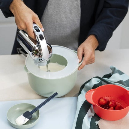 Mepal Chef It Beslagkom met Spatdeksel 3000 ml - Chalk