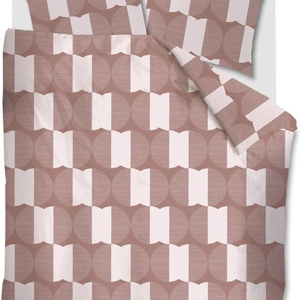 VT Wonen Dekbedovertrek Check Mate Terra 140x200/220 cm