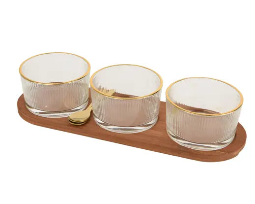 Tappasset glas - 30 x 10 x H6 cm