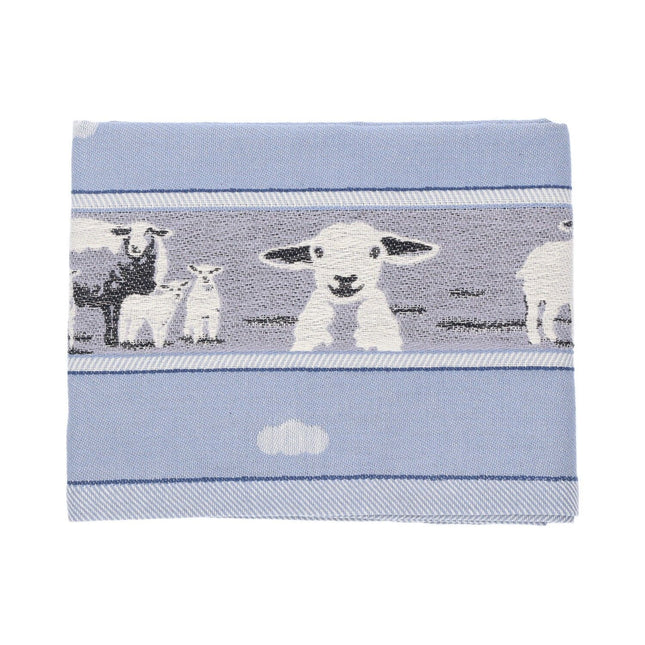 Bunzlau Castle Theedoek Sheep - Grey Blue