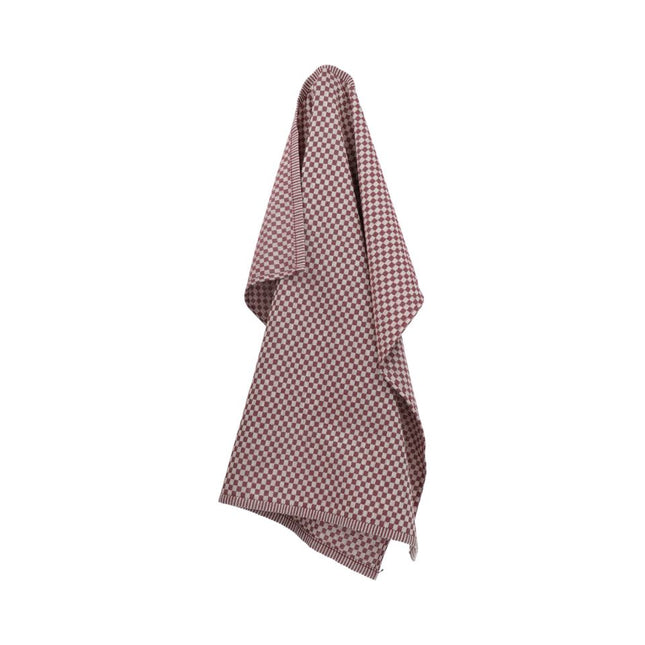 Bunzlau Castle Theedoek Small Check - Burgundy