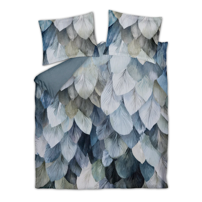 Vandyck Dekbedovertrek Dawnpetal, Blauw/Grijs 140x200/220 cm