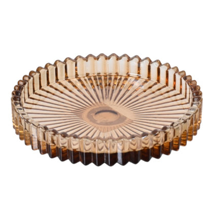 Kandelaar glas - 10x1,7cm - assortie