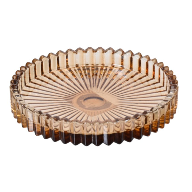 Kandelaar glas - 10x1,7cm - assortie