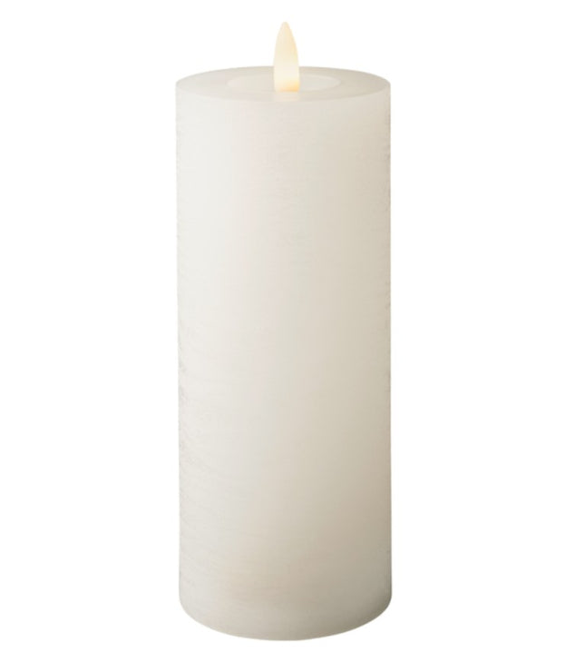 Lumineo LED kaars wax - 7x19cm - wit