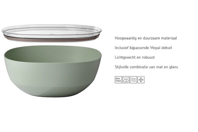 Mepal Silueta Serveerschaal met Deksel 5 L - nordic white