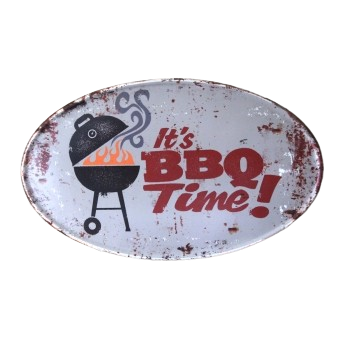 BBQ Wandbord It's BBQ Time! 56x34cm
