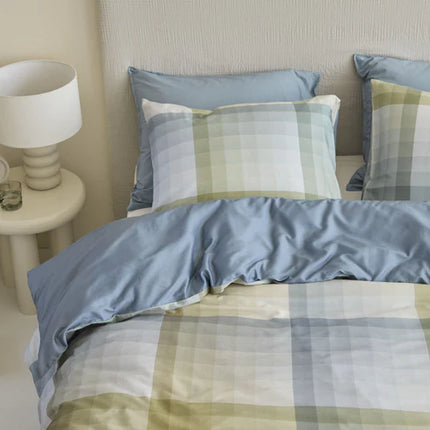 Bedding House Dekbedovertrek Sil Blue Green, 240x200/220 cm