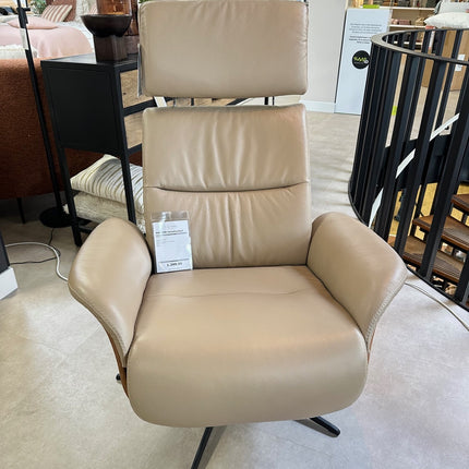 Cozy Homes Relaxfauteuil Harmon Medium Khaki Semi Leder